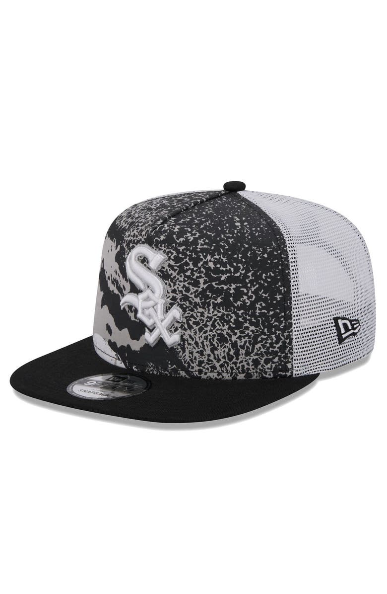 New Era Men's New Era Black Chicago White Sox Court Sport 9FIFTY Snapback Hat, Main, color, Black