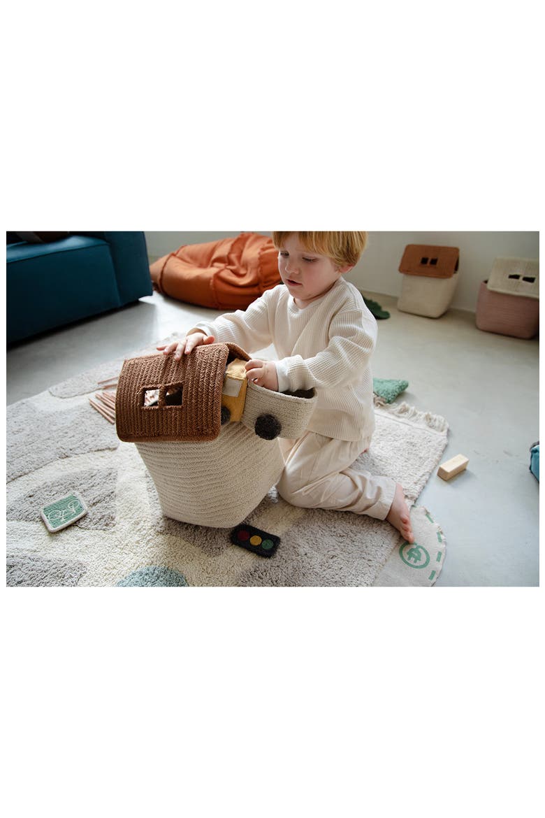 Woven House Basket, Alternate, color, NATURAL TOFFEE