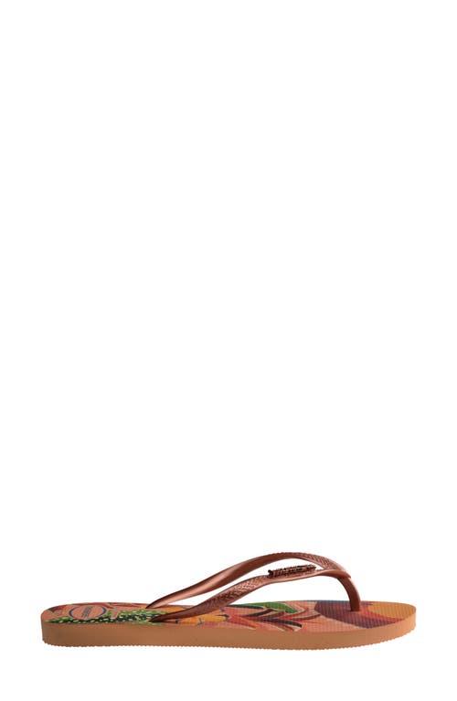 Havaianas 'slim Tropical' Flip Flop In Peach