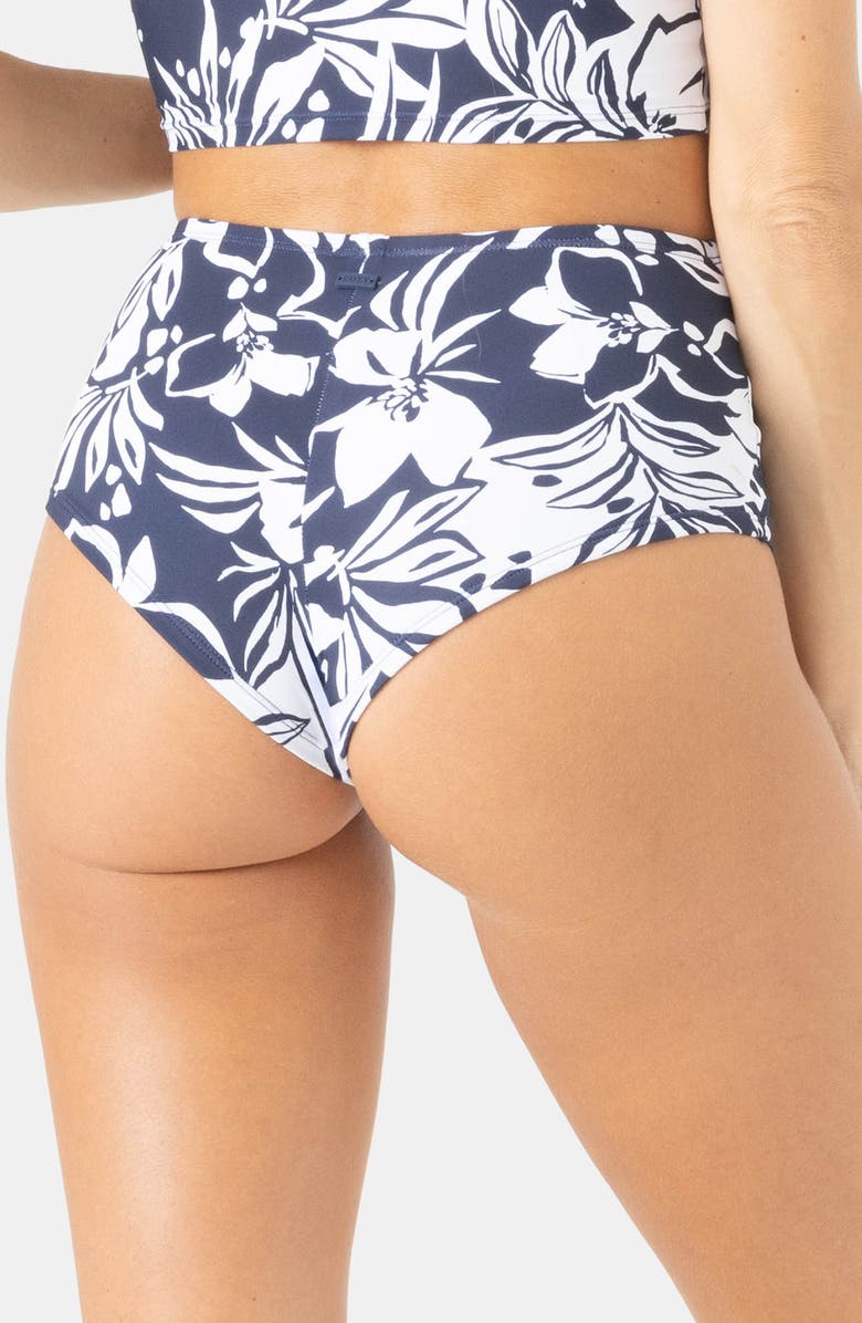 Roxy Oceanside High Waist Bikini Bottoms, Alternate, color, Mood Indigo