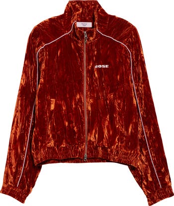 Martine Rose Shrunken Crushed Velvet Track Jacket | Nordstrom