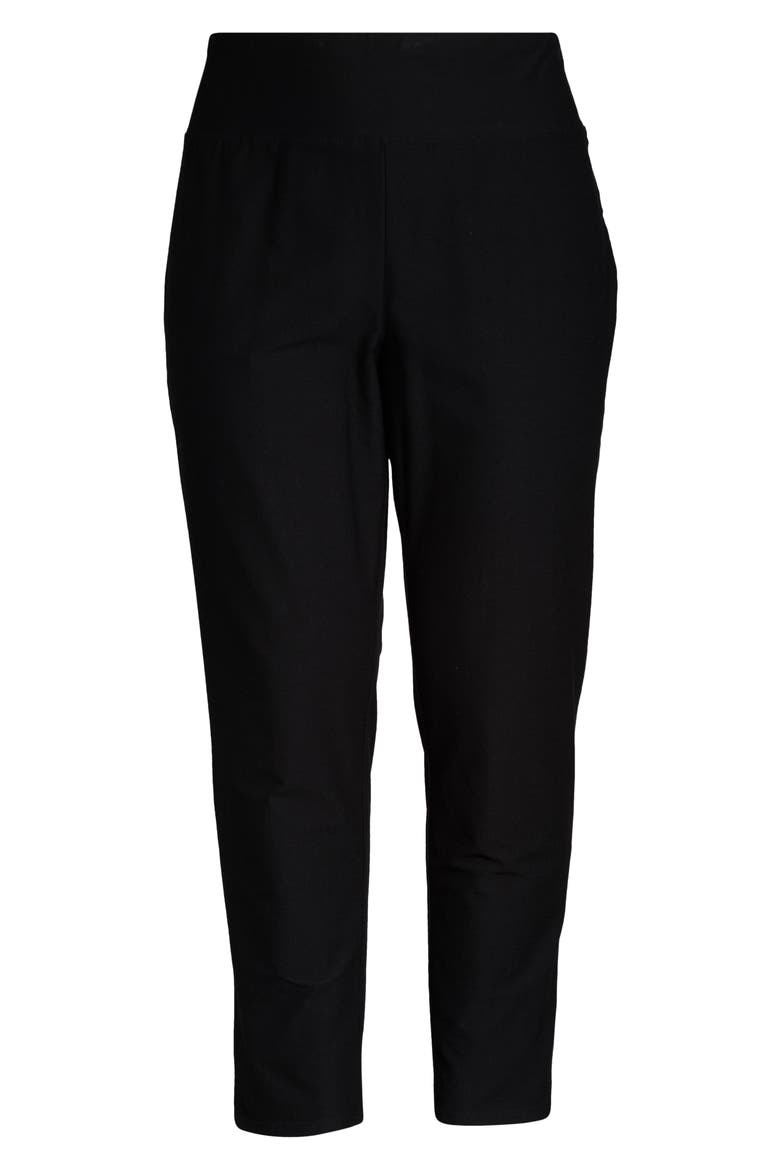 High Waist Ankle Slim Pants, Alternate, color, BLACK