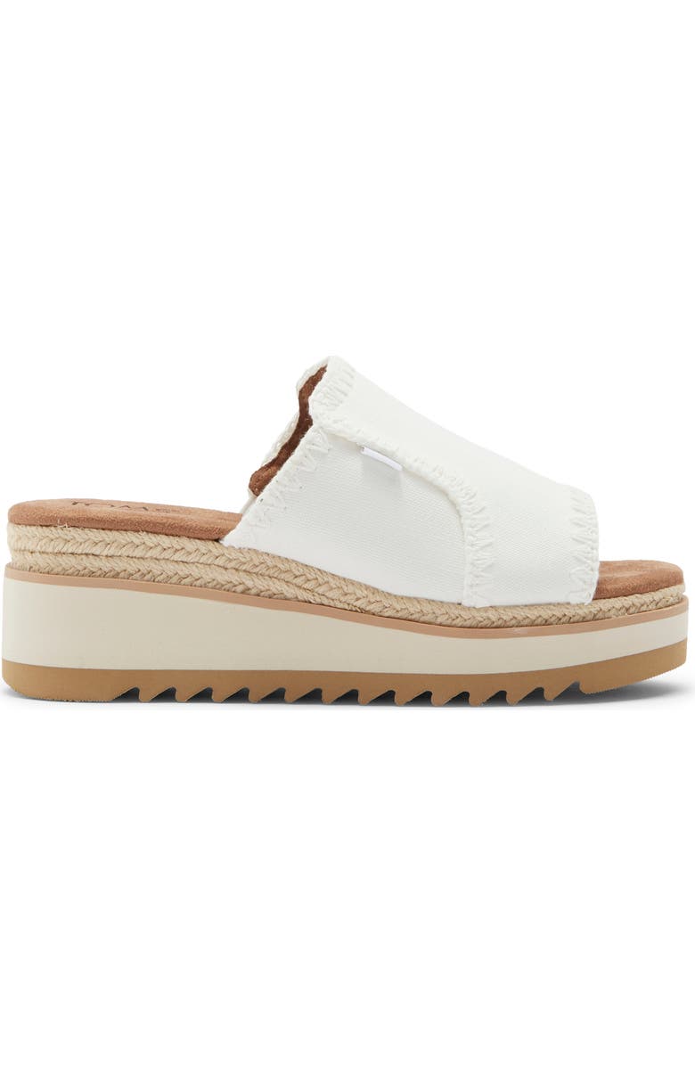 TOMS Adria Platform Wedge Sandal, Alternate, color, White