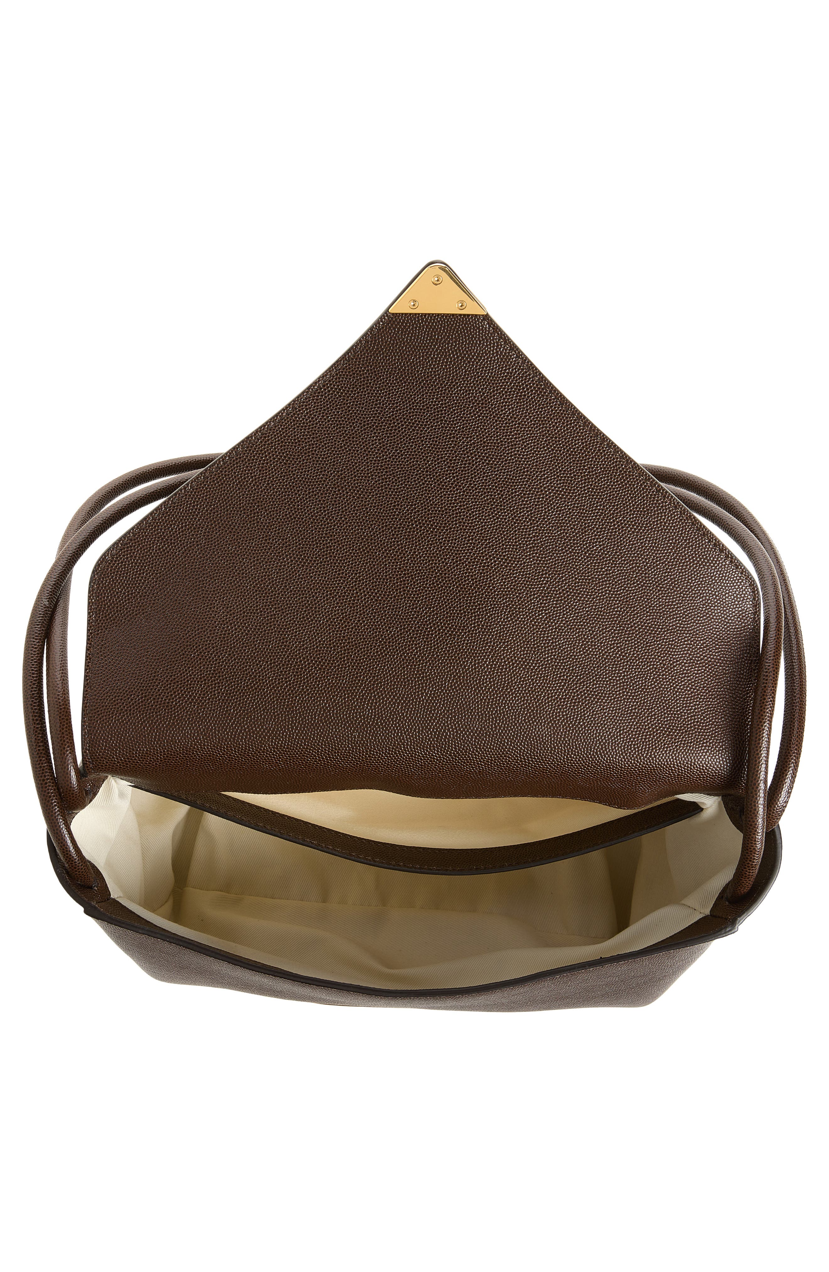 Veneto Leather Shoulder Bag, Alternate, color, SOIL CAVIAR
