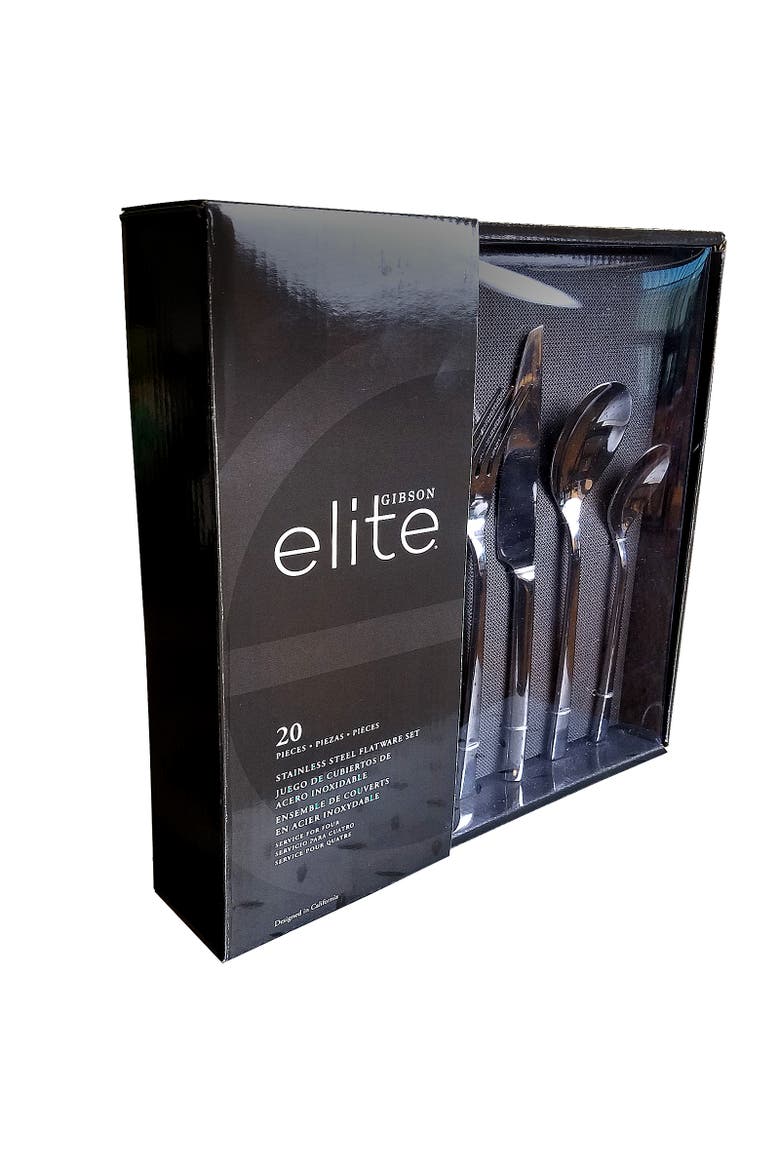 Sparland 20 Piece Stainless Steel Flatware Set, Main, color, Silver