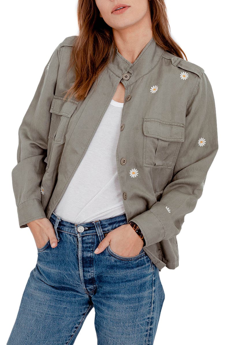 Rails Sahara Daisy Embroidery Utility Jacket, Main, color, 