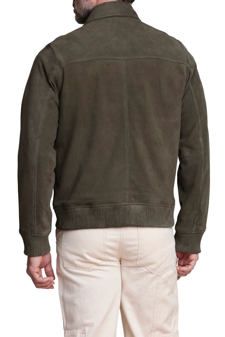 Suede Bomber Jacket, Alternate, color, CHIVE