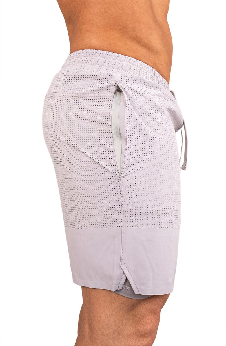 Maceoo Perforated Training Shorts, Alternate, color, Grey