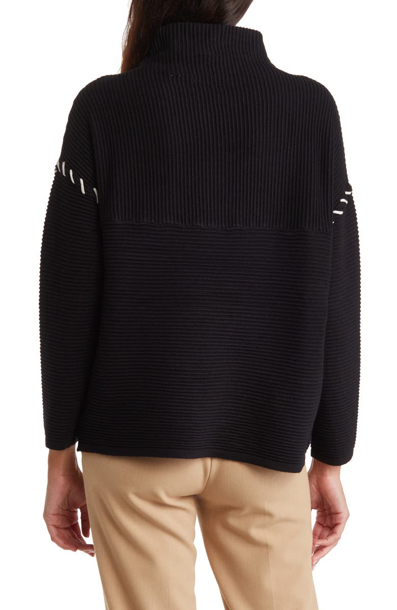 T Tahari Mock Neck Ottoman Sweater, Alternate, color,