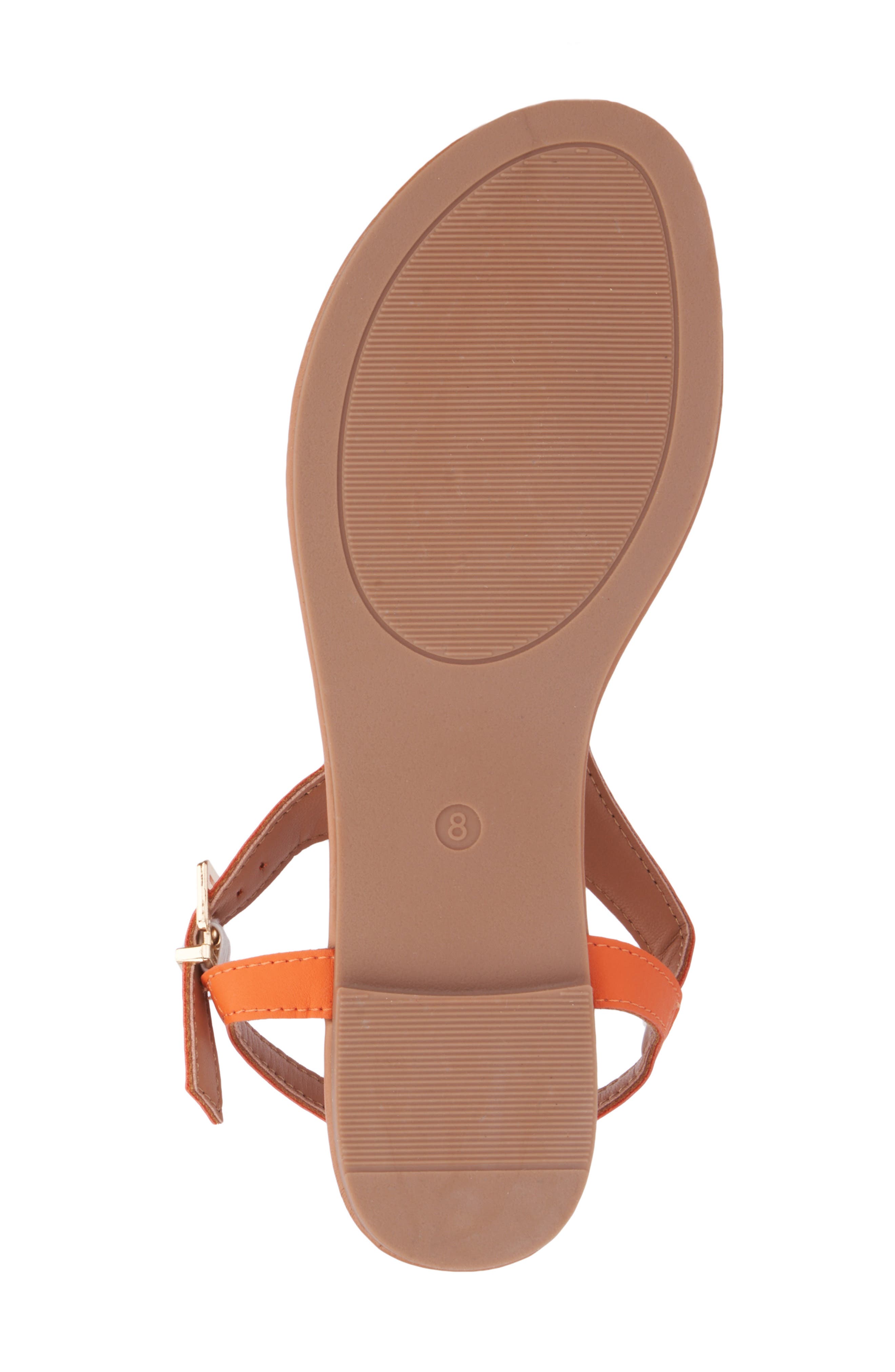 NEW YORK AND COMPANY Nari T-Strap Sandal, Alternate, color, Orange
