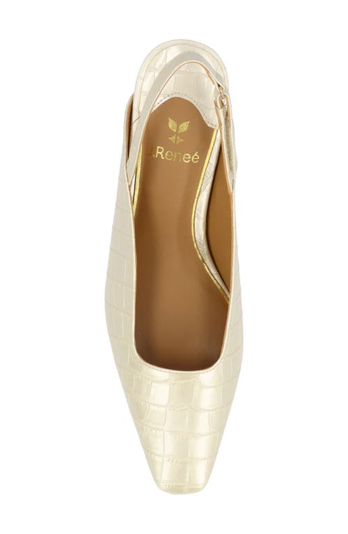 J. Reneé Stasia Croc Embossed Slingback Pump In Neutral