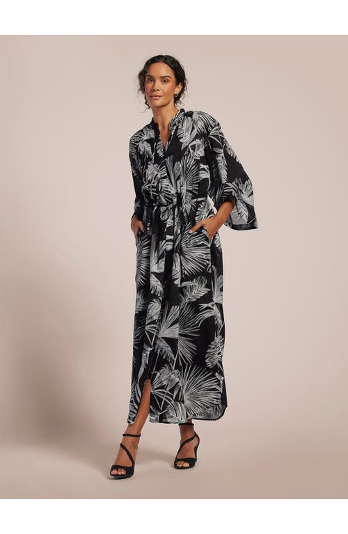 Tori Richard Chalk A Lot Hyacinth Dress In Black