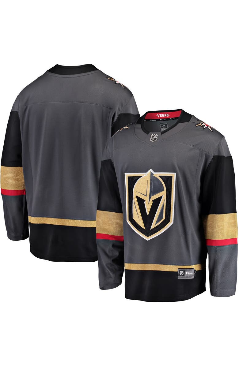 FANATICS Men's Fanatics Gray Vegas Golden Knights Breakaway Alternate Jersey, Main, color, 