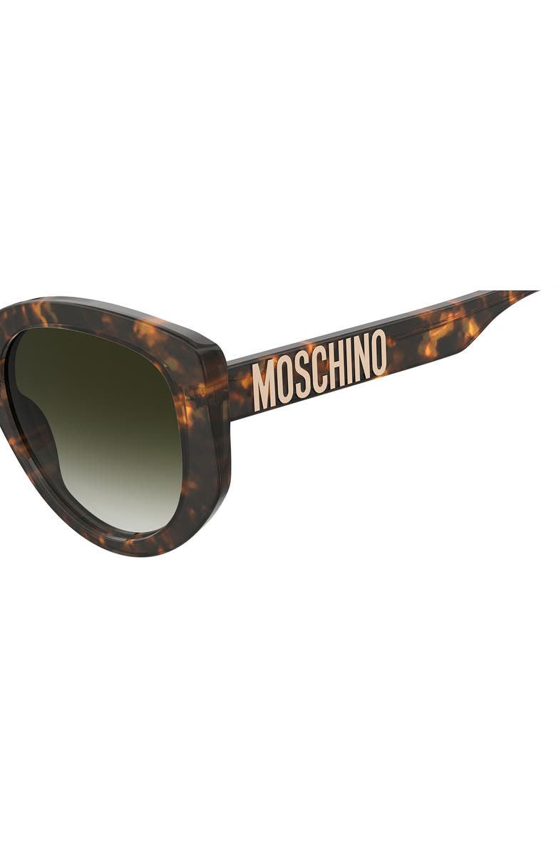 Moschino 53mm Gradient Cat Eye Sunglasses, Alternate, color, Havana