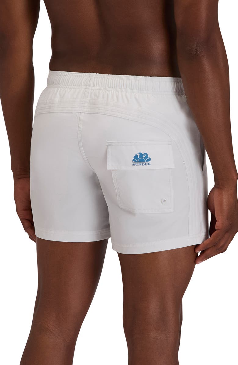 Sundek Solid Swim Trunks, Alternate, color, Ghost