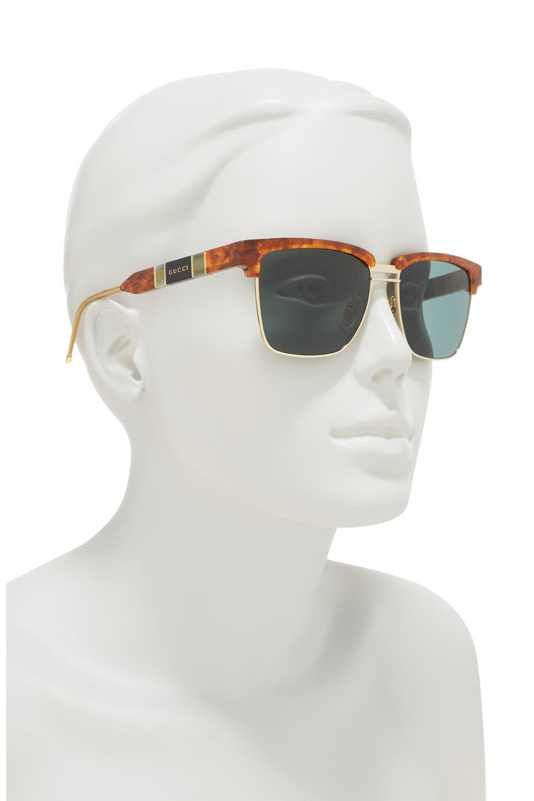 55mm Brow Bar Sunglasses, Alternate, color, HAVANA