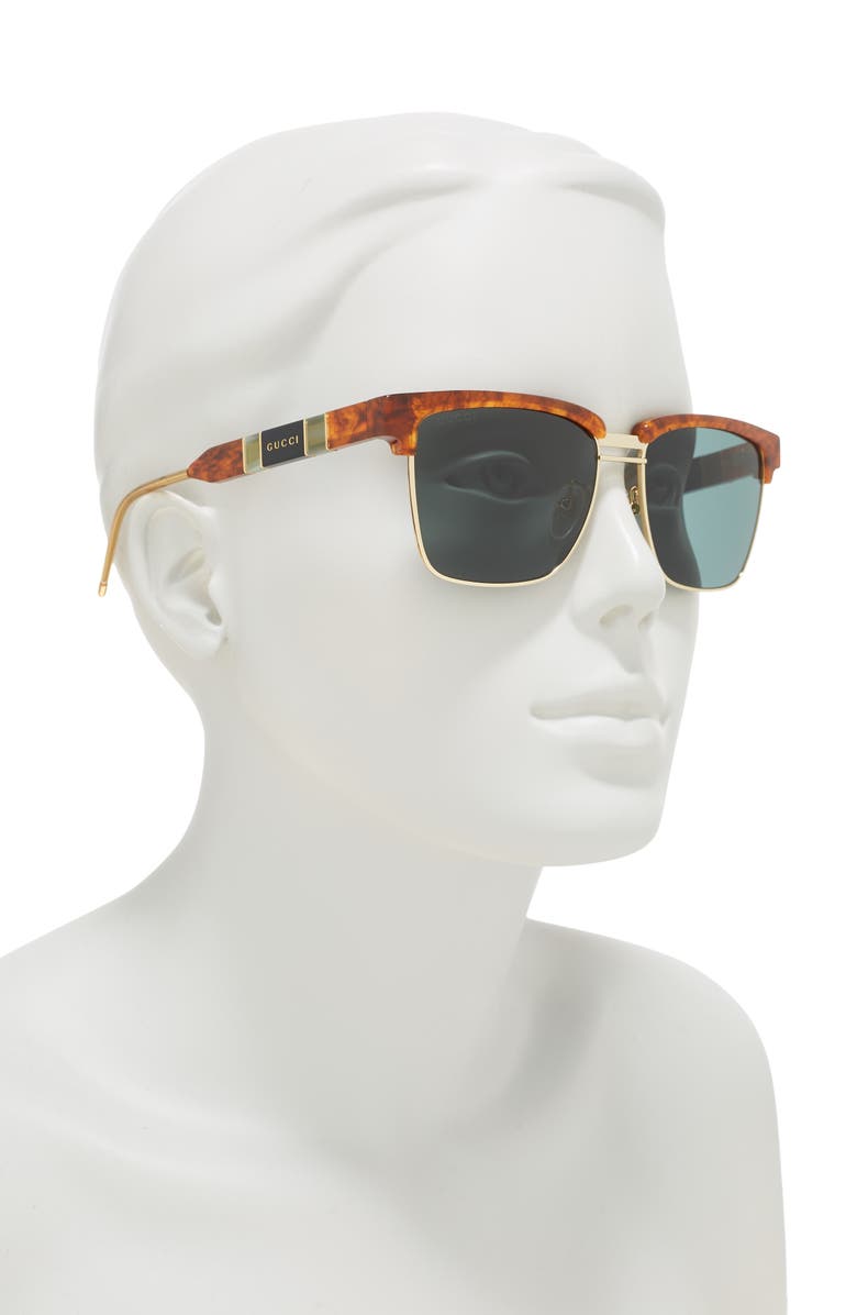 Gucci 55mm Brow Bar Sunglasses, Alternate, color,