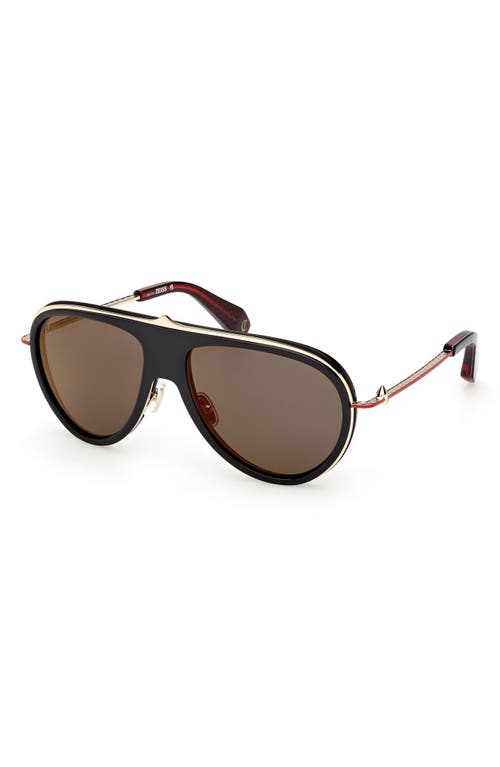 Christian Louboutin Aviator Metal Sunglasses