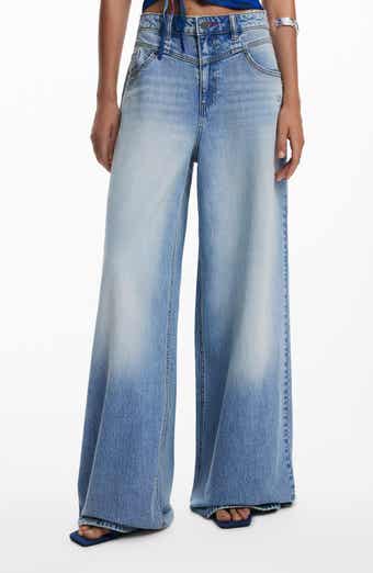 Desigual Shadow Pocket Wide Leg Jeans