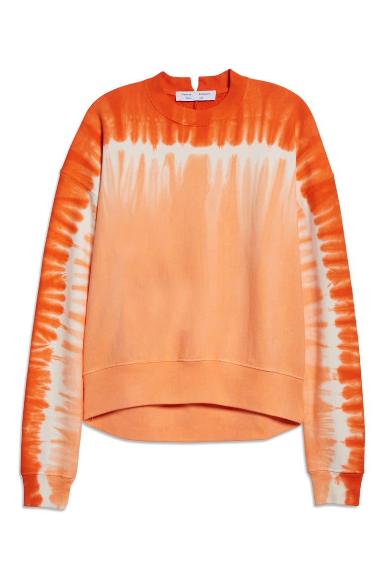 Tie Dye Sweatshirt, Alternate, color, APRICOT/ BRIGHT ORANGE
