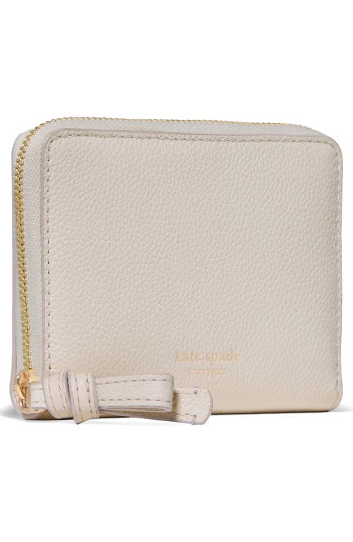 Kate Spade New York Loop Small Pebbled Leather Zip Wallet In Neutral