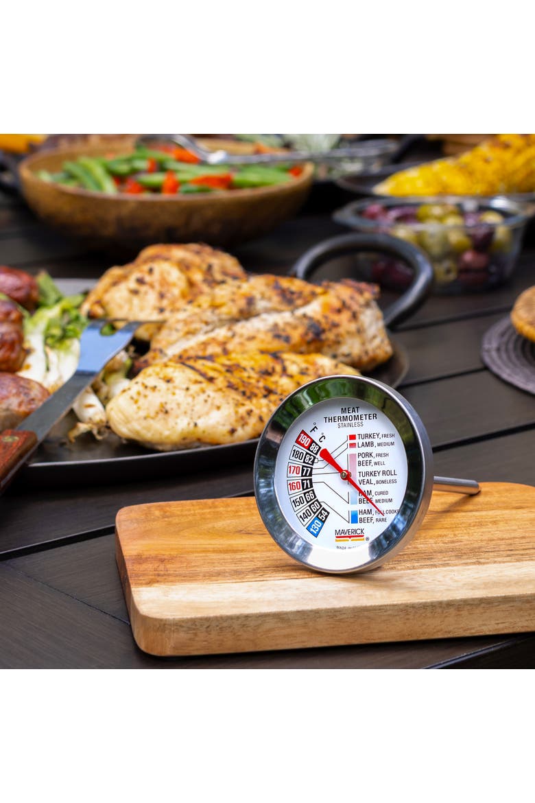 Large Dial Meat Thermometer, Alternate, color, Silver