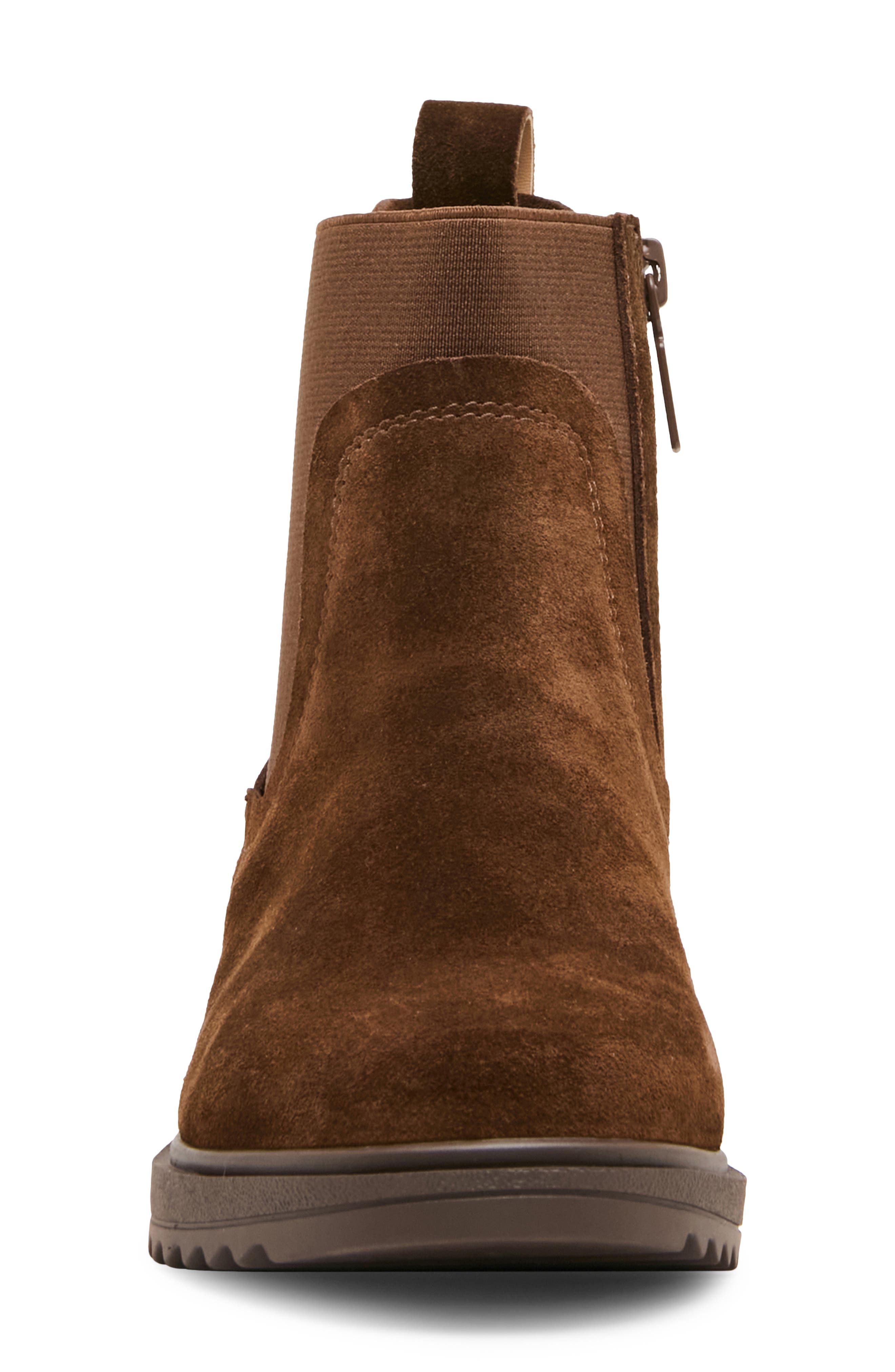 Cathleen Waterproof Platform Bootie, Alternate, color, CHOCOLATE SUEDE