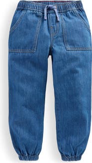Mini Boden Kids' Elastic Cuff Denim Jeans