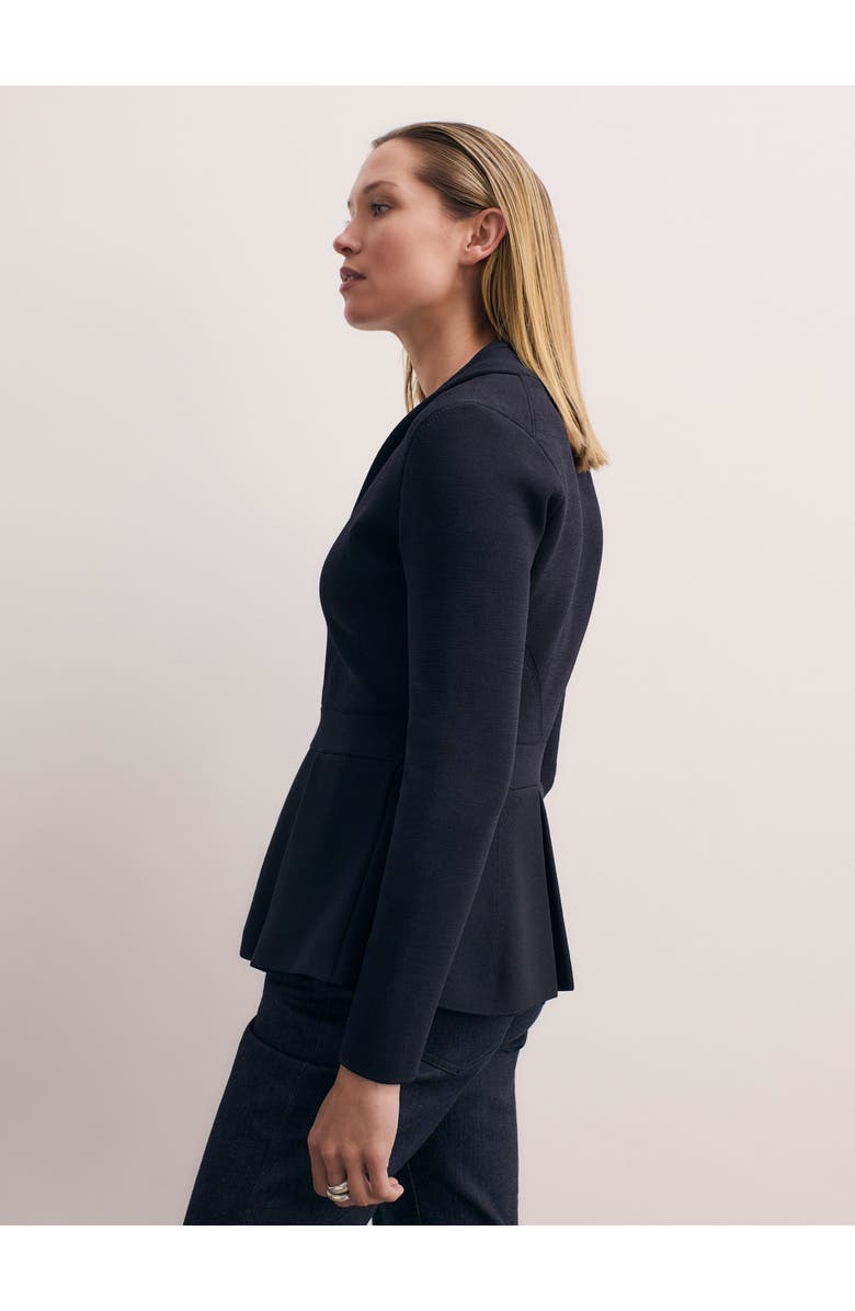The Fold Corato Sculpt Knit Jacket, Alternate, color, Navy