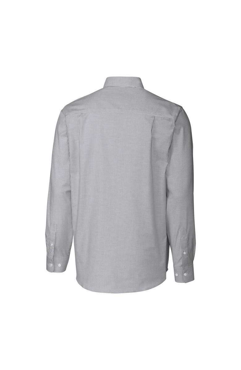 Cutter & Buck Men's Cutter & Buck  Charcoal Florida Gators Alumni Logo Stretch Oxford Stripe Long Sleeve Button-Down Shirt, Alternate, color, 