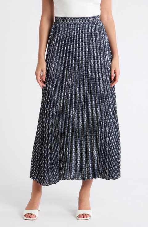 Pleated Maxi Skirt