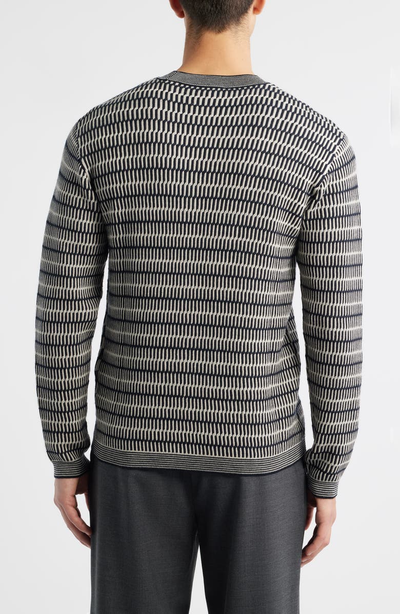 Emporio Armani Crewneck Virgin Wool Sweater, Alternate, color, Navy