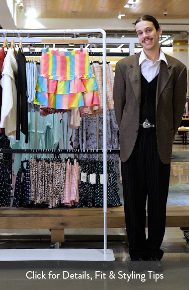 Smocked Rainbow Stripe Miniskirt, sales video thumbnail