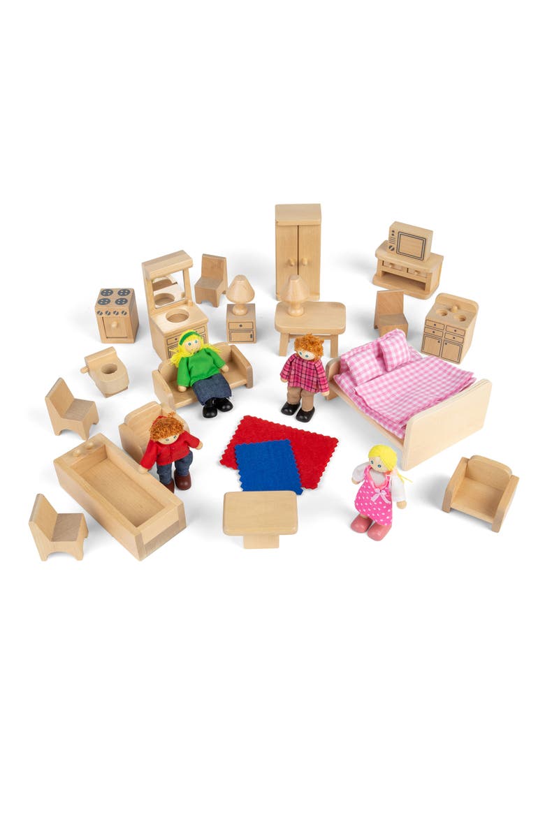 Doll Family and Furniture, Main, color, Brown