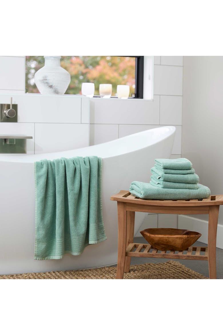 Viscose Odor & Mildew Resistant Spa Towel Collection, 6pc Set, Alternate, color, Seaglass