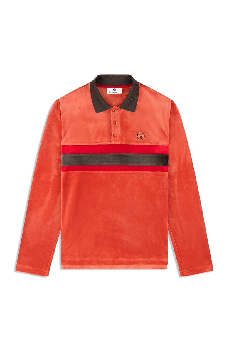Sergio Tacchini Banda Velour Polo, Alternate, color, Hot Sauce