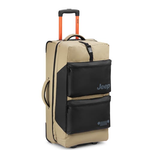 Jeep Js006b 27 Inch Two Wheel Rolling Travel Duffle Bag In Sand