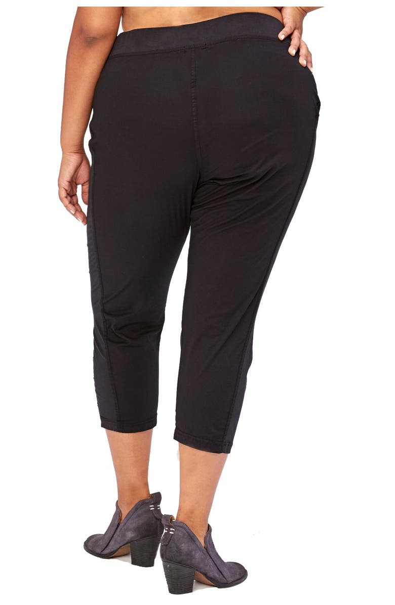 XCVI Wearables Jetter Ruched Crop Leggings, Alternate, color,