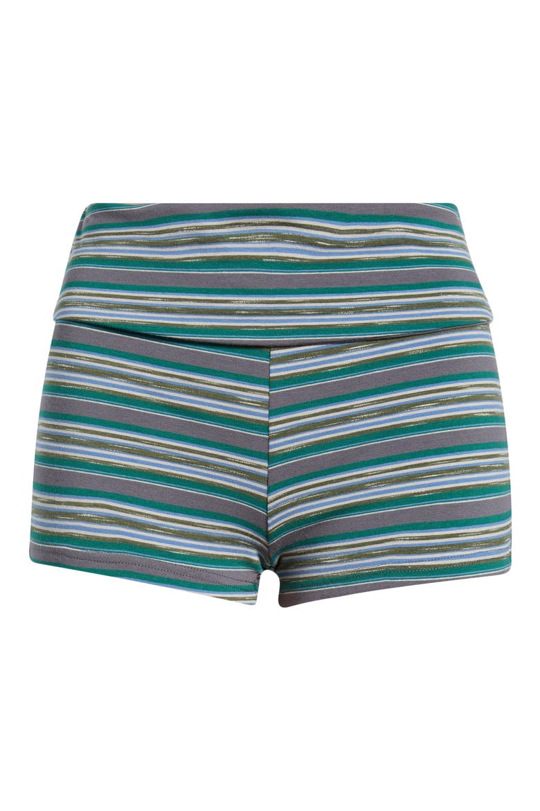 Kelsey Foldover MIni Shorts, Alternate, color, STRIPE MULTI