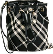 Burberry Check Drawstring Canvas Pouch | Nordstrom