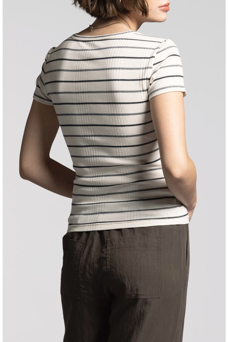 Isabella Stripe Rib Top, Alternate, color, IVORY STRIPE