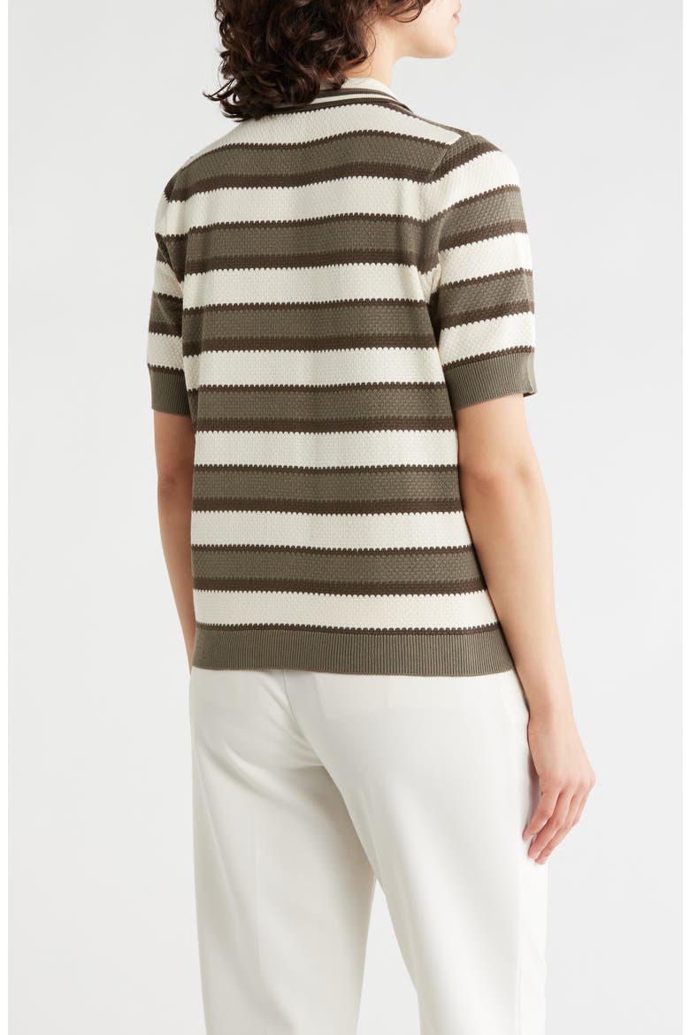Stripe Polo Sweater, Alternate, color, OLIVE TREE COMBO