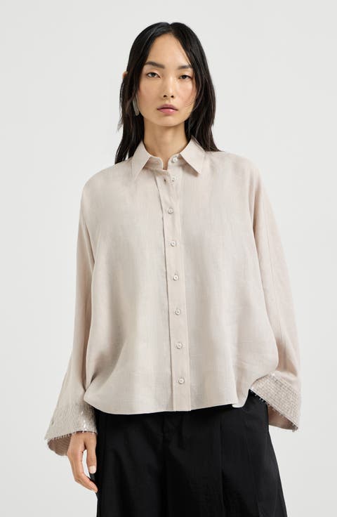 Dazzling cascade cuffs shirt