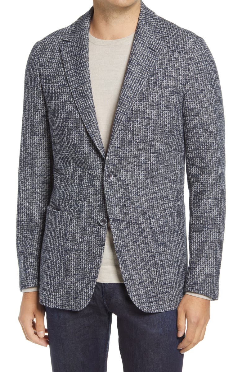 Canali Trim Fit Bouclé Jersey Sport Coat, Main, color,