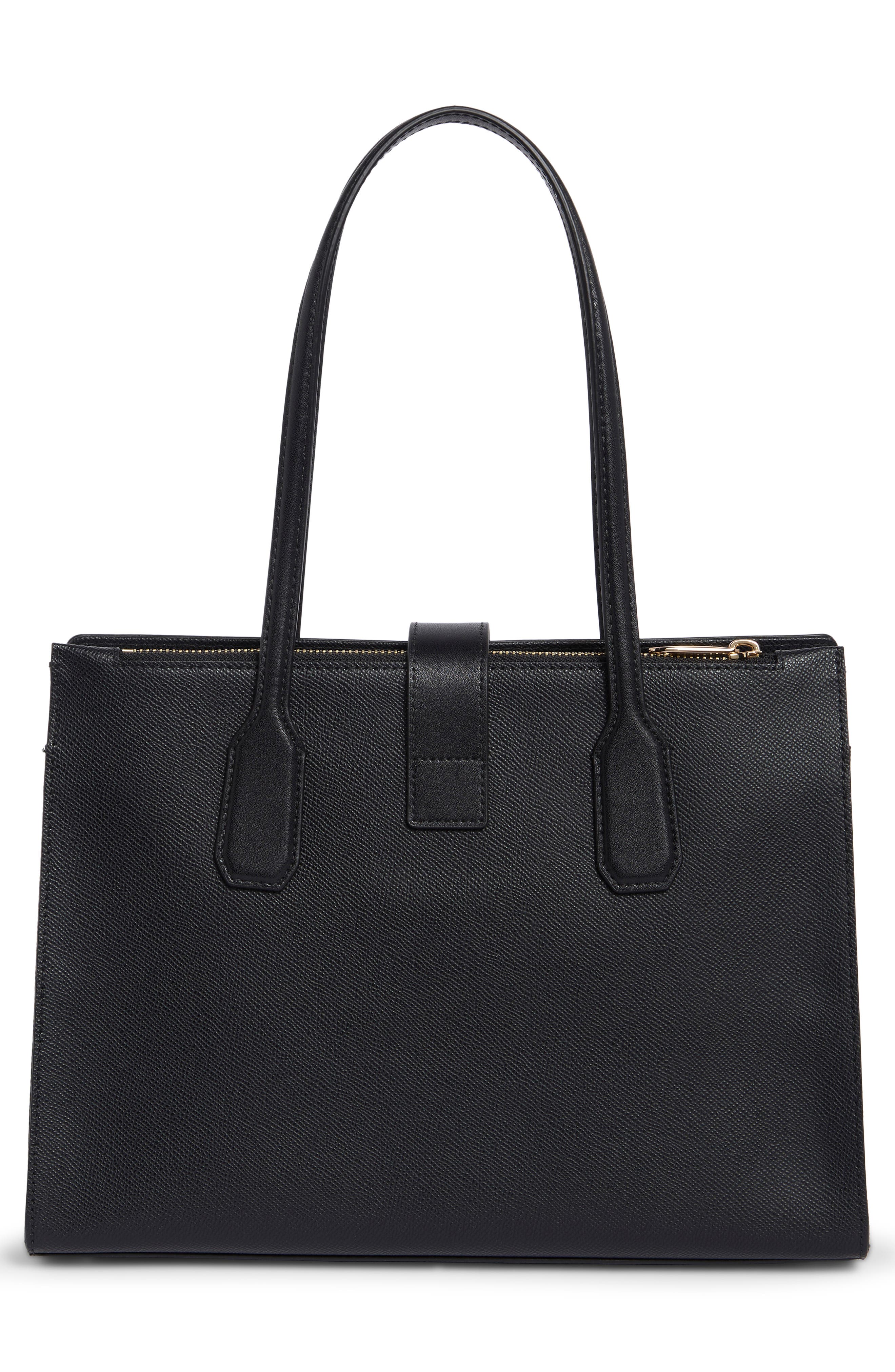 Metropolis Leather Tote Bag, Alternate, color, NERO