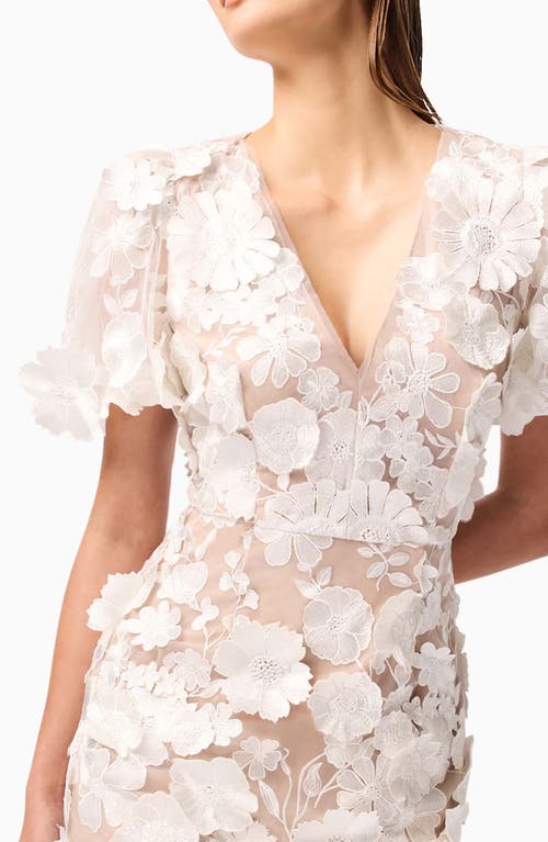 Elliatt Women's Zayla Floral Lace Puff-sleeve Minidress In White