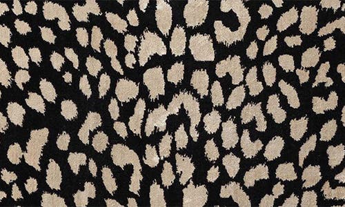 Betsey Johnson Leopard Beach Towel In Black