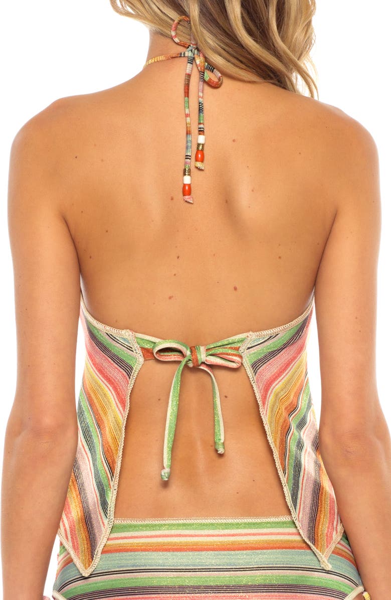 Becca West V Halter Tankini Top, Alternate, color, 