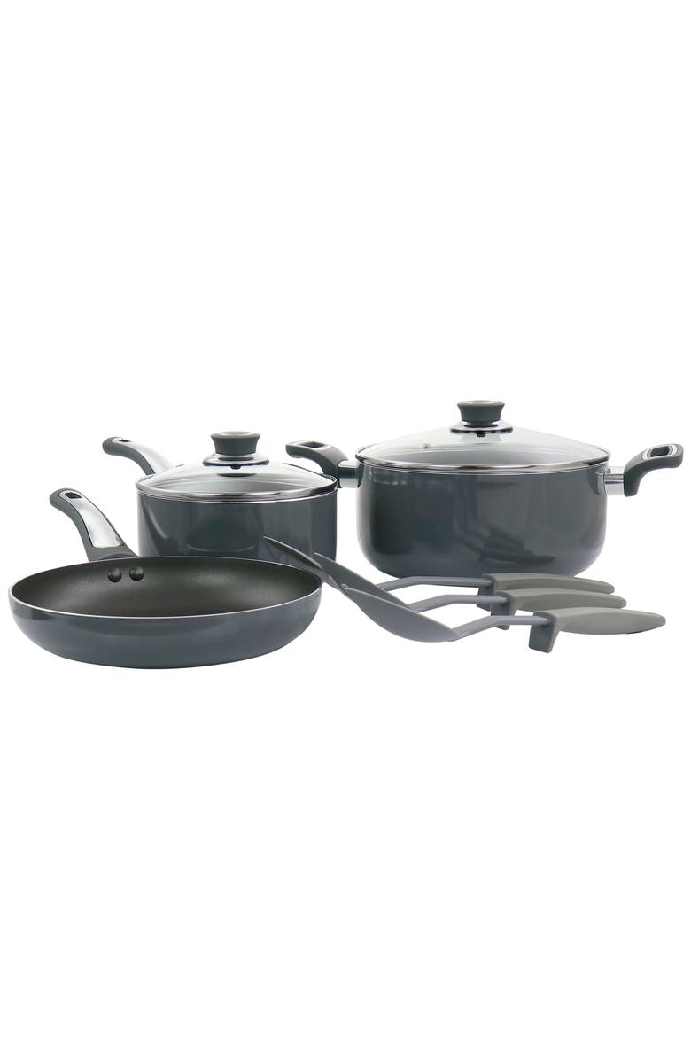 OSTER Legacy 8 Piece Aluminum Nonstick Cookware Set, Main, color, Grey