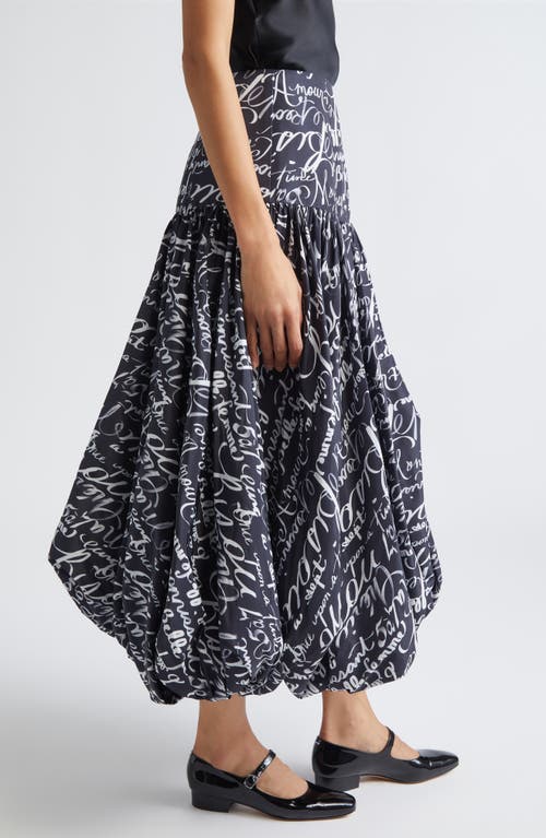 Cinq À Sept Love Journal Ellah Bubble Hem Midi Skirt In Gray